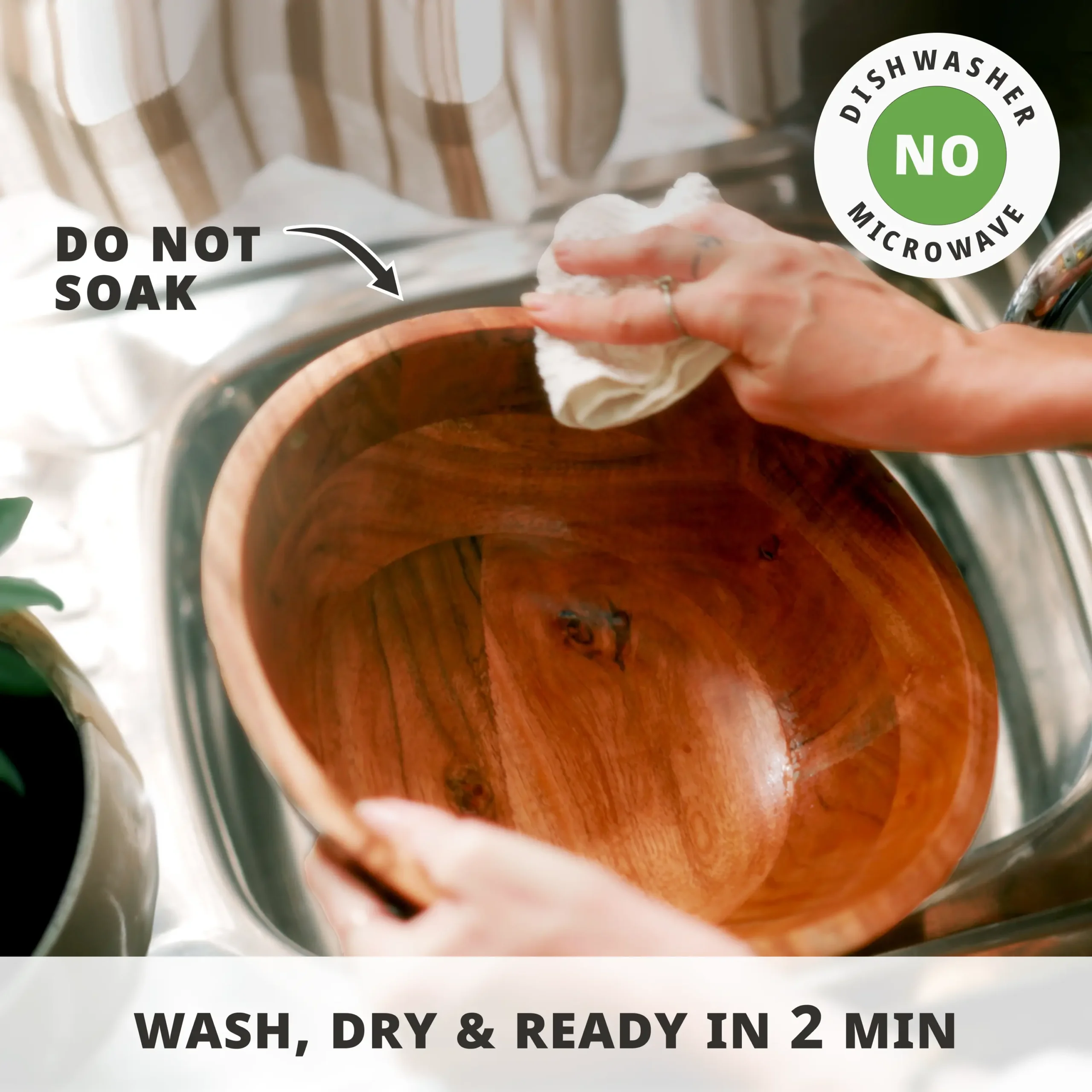 Wooden Salad Bowl Set - Image 5