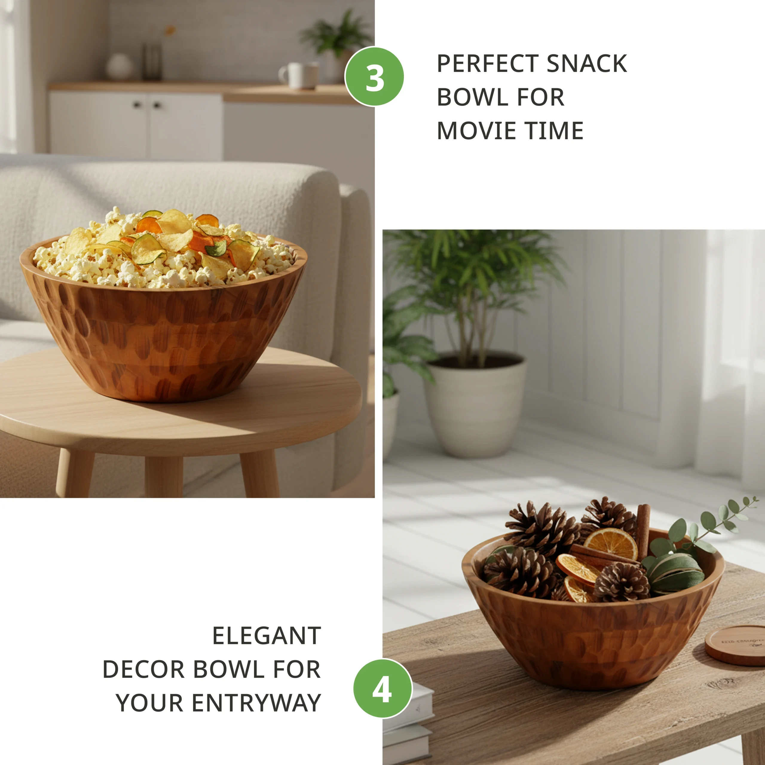 Wooden Fruit Bowl - Image 7